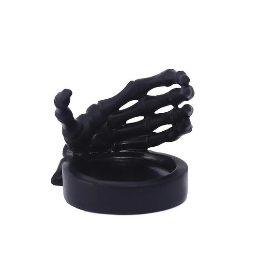 Simple Resin Skeleton Hand Candlestick – Handmade Gothic Candle Holder for Halloween Decor