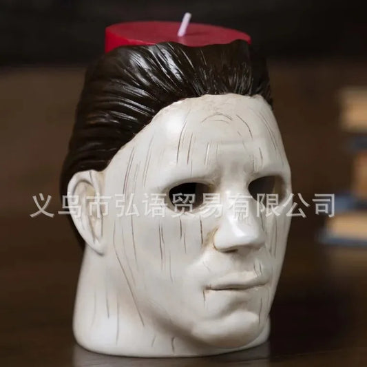 Creative Horror Head Candlestick – Bleeding Red Candle Party Decoration